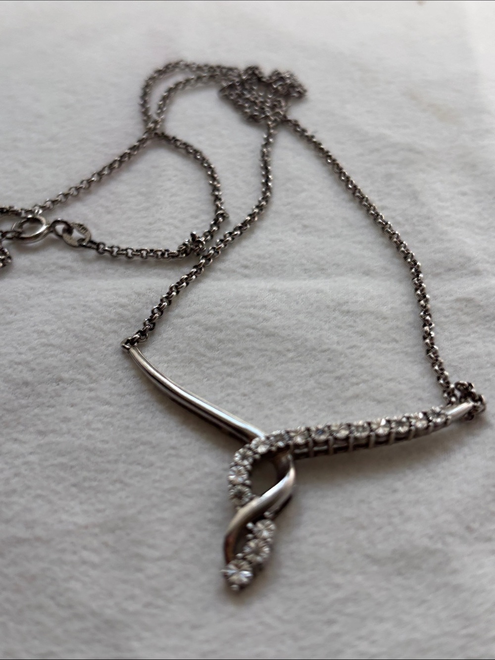 Silver necklace 925 with stones
